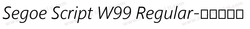 Segoe Script W99 Regular字体转换